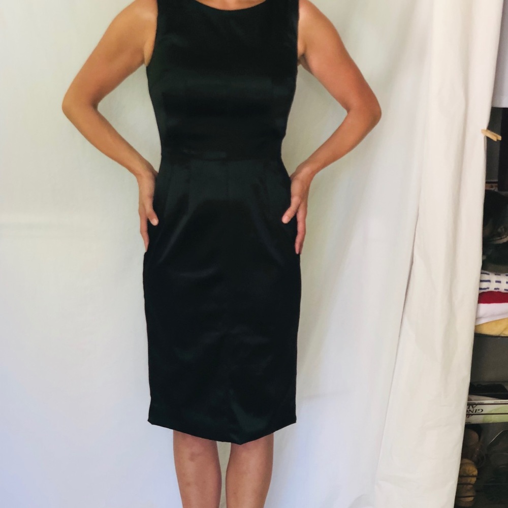 Dolce & Gabbana black satin dress